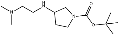 3-(2-DIMETHYLAMINOETHYLAMINO)PYRROLIDINE-1-CARBOXYLIC ACID TERT-BUTYL ESTER 结构式