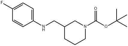 1-BOC-3-[(4-FLUORO-PHENYLAMINO)-METHYL]-PIPERIDINE 结构式