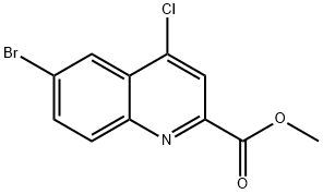 6-溴-4-氯-2-喹啉羧酸甲酯 结构式