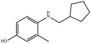 4-[(CYCLOPENTYLMETHYL)-AMINO]-3-METHYL-PHENOL 结构式