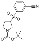 3-(3-CYANO-BENZENESULFONYL)-PYRROLIDINE-1-CARBOXYLIC ACID TERT-BUTYL ESTER 结构式