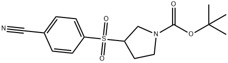 3-(4-CYANO-BENZENESULFONYL)-PYRROLIDINE-1-CARBOXYLIC ACID TERT-BUTYL ESTER 结构式