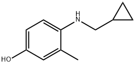 4-[(CYCLOPROPYLMETHYL)-AMINO]-3-METHYL-PHENOL 结构式