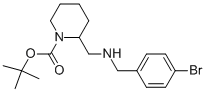 1-BOC-2-[(4-BROMO-BENZYLAMINO)-METHYL]-PIPERIDINE 结构式