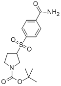 3-(4-CARBAMOYL-BENZENESULFONYL)-PYRROLIDINE-1-CARBOXYLIC ACID TERT-BUTYL ESTER 结构式