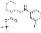 1-BOC-2-[(3-FLUORO-PHENYLAMINO)-METHYL]-PIPERIDINE 结构式