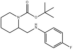 1-BOC-2-[(4-FLUORO-PHENYLAMINO)-METHYL]-PIPERIDINE 结构式