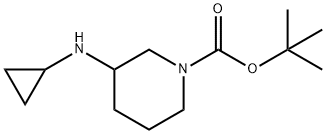 3-(环丙基氨基)哌啶-1-甲酸叔丁酯 结构式