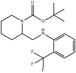 1-BOC-2-[(2-TRIFLUOROMETHYL-PHENYLAMINO)-METHYL]-PIPERIDINE 结构式