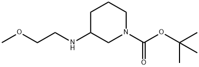 3-((2-甲氧基乙基)氨基)哌啶-1-羧酸叔丁酯 结构式