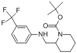 1-BOC-2-[(3-TRIFLUOROMETHYL-PHENYLAMINO)-METHYL]-PIPERIDINE 结构式
