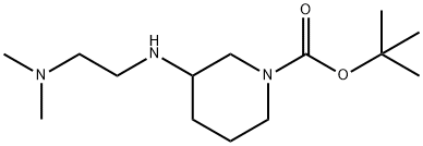 TERT-BUTYL 3-{[2-(DIMETHYLAMINO)ETHYL]AMINO}-1-PIPERIDINECARBOXYLATE 结构式