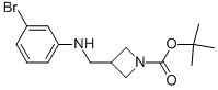1-BOC-3-[(3-BROMOPHENYL-AMINO)-METHYL]-AZETIDINE 结构式