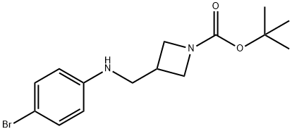 1-BOC-3-[(4-BROMOPHENYL-AMINO)-METHYL]-AZETIDINE 结构式