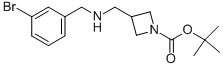 1-BOC-3-[(3-BROMOBENZYL-AMINO)-METHYL]-AZETIDINE 结构式