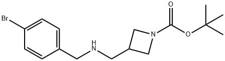 1-BOC-3-[(4-BROMOBENZYL-AMINO)-METHYL]-AZETIDINE 结构式