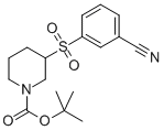 3-(3-CYANO-BENZENESULFONYL)-PIPERIDINE-1-CARBOXYLIC ACID TERT-BUTYL ESTER 结构式