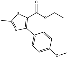 ETHYL 4-(4-METHOXYPHENYL)-2-METHYLTHIAZOLE-5-CARBOXYLATE 结构式
