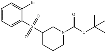 3-(2-BROMO-BENZENESULFONYL)-PIPERIDINE-1-CARBOXYLIC ACID TERT-BUTYL ESTER 结构式