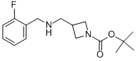 1-BOC-3-[(2-FLUOROBENZYL-AMINO)-METHYL]-AZETIDINE 结构式