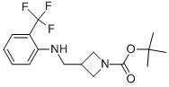 1-BOC-3-([(2-TRIFLUOROMETHYL-PHENYL)-AMINO]-METHYL)-AZETIDINE 结构式