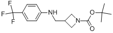1-BOC-3-([(4-TRIFLUOROMETHYL-PHENYL)-AMINO]-METHYL)-AZETIDINE 结构式