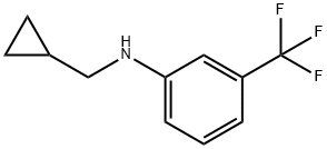 N-(环丙基甲基)-3-(三氟甲基)苯胺 结构式
