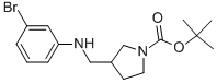 1-BOC-3-[(3-BROMOPHENYL-AMINO)-METHYL]-PYRROLIDINE 结构式