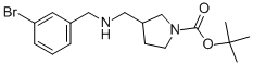 1-BOC-3-[(3-BROMOBENZYL-AMINO)-METHYL]-PYRROLIDINE 结构式
