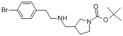 1-BOC-3-([2-(4-BROMO-PHENYL)-ETHYLAMINO]-METHYL)-PYRROLIDINE 结构式