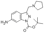 6-AMINO-3-PYRROLIDIN-1-YLMETHYL-INDAZOLE-1-CARBOXYLIC ACID TERT-BUTYL ESTER 结构式