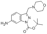 6-AMINO-3-MORPHOLIN-4-YLMETHYL-INDAZOLE-1-CARBOXYLIC ACID TERT-BUTYL ESTER 结构式