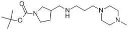 1-BOC-3-([(4-METHYL-PIPERAZIN-1-YLPROPYL)-AMINO]-METHYL)-PYRROLIDINE 结构式