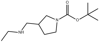 3-[(乙基氨基)甲基]-1-吡咯烷甲酸叔丁酯 结构式