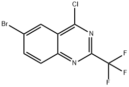 6-溴-4-氯-2-三氟甲基喹唑啉 结构式