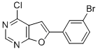 6-(3-BROMO-PHENYL)-4-CHLORO-FURO[2,3-D]PYRIMIDINE 结构式