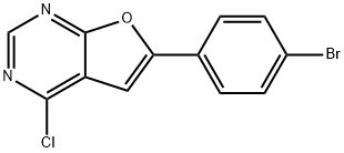 6-(4-BROMO-PHENYL)-4-CHLORO-FURO[2,3-D]PYRIMIDINE 结构式
