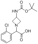 (3-TERT-BUTOXYCARBONYLAMINO-AZETIDIN-1-YL)-(2-CHLORO-PHENYL)-ACETIC ACID 结构式