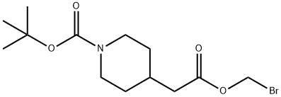 4-(BROMO-METHOXYCARBONYL-METHYL)-PIPERIDINE-1-CARBOXYLIC ACID TERT-BUTYL ESTER 结构式