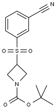 3-(3-CYANO-BENZENESULFONYL)-AZETIDINE-1-CARBOXYLIC ACID TERT-BUTYL ESTER 结构式