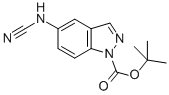 5-CYANOAMINO-INDAZOLE-1-CARBOXYLIC ACID TERT-BUTYL ESTER 结构式