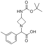 (3-TERT-BUTOXYCARBONYLAMINO-AZETIDIN-1-YL)-M-TOLYL-ACETIC ACID 结构式