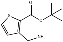 3-AMINOMETHYL-THIOPHENE-2-CARBOXYLIC ACID TERT-BUTYL ESTER 结构式