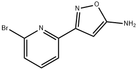 3-(6-BROMO-PYRIDIN-2-YL)-ISOXAZOL-5-YLAMINE 结构式