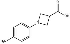 1-(4-氨基苯基)氮杂环丁烷-3-羧酸 结构式