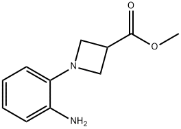 1-(2-氨基苯基)氮杂环丁烷-3-甲酸甲酯 结构式