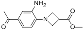 1-(4-ACETYL-2-AMINO-PHENYL)-AZETIDINE-3-CARBOXYLIC ACID METHYL ESTER 结构式