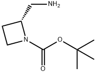 2-氨甲基氮杂环丁烷-1-甲酸叔丁酯 结构式