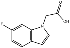 (6-氟-吲哚-1-基)-乙酸 结构式