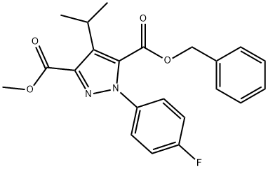5-苄基3-甲基1-(4-氟苯基)-4-异丙基-1H-吡唑-3,5-二羧酸酯 结构式